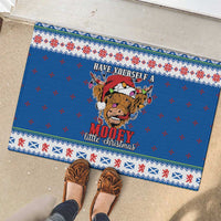 Scotland Christmas Rubber Doormat Mooey Xmas Highland Cow LT05 - Wonder Print Shop