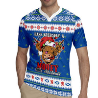 Scotland Christmas Rugby Jersey Mooey Xmas Highland Cow LT05 - Wonder Print Shop