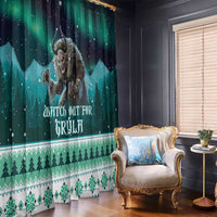 Iceland Christmas Window Curtain Icelandic Folklore Evil Mother Gryla LT05 - Wonder Print Shop