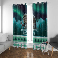 Iceland Christmas Window Curtain Icelandic Folklore Evil Mother Gryla LT05 - Wonder Print Shop