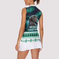 Iceland Christmas Women Sleeveless Polo Shirt Icelandic Folklore Evil Mother Gryla LT05 - Wonder Print Shop