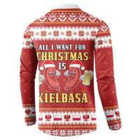 Poland Christmas Button Sweatshirt All I Want For Xmas Is Kielbasa LT05 - Wonder Print Shop