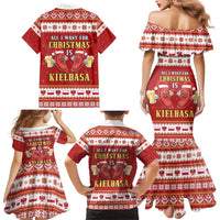 Poland Christmas Family Matching Mermaid Dress and Hawaiian Shirt All I Want For Xmas Is Kielbasa LT05 - Wonder Print Shop