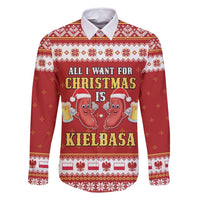 Poland Christmas Family Matching Summer Maxi Dress and Hawaiian Shirt All I Want For Xmas Is Kielbasa LT05 - Wonder Print Shop
