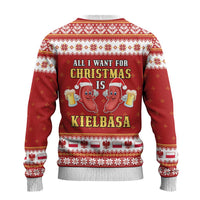 Poland Christmas Ugly Christmas Sweater All I Want For Xmas Is Kielbasa LT05 - Wonder Print Shop