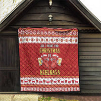 Poland Christmas Quilt All I Want For Xmas Is Kielbasa LT05 - Wonder Print Shop