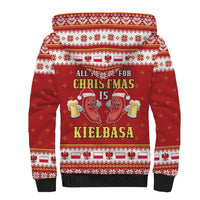 Poland Christmas Sherpa Hoodie All I Want For Xmas Is Kielbasa LT05 - Wonder Print Shop