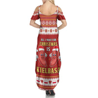 Poland Christmas Summer Maxi Dress All I Want For Xmas Is Kielbasa LT05 - Wonder Print Shop