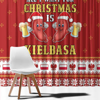 Poland Christmas Window Curtain All I Want For Xmas Is Kielbasa LT05 - Wonder Print Shop