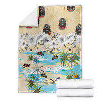 Indian Legendary Motorcycle Blanket Tropical Style - Wonder Print Shop