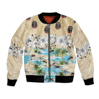 Indian Legendary Motorcycle Bomber Jacket Tropical Style - Wonder Print Shop