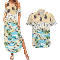 Indian Legendary Motorcycle Couples Matching Summer Maxi Dress and Hawaiian Shirt Tropical Style - Wonder Print Shop