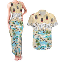 Indian Legendary Motorcycle Couples Matching Tank Maxi Dress and Hawaiian Shirt Tropical Style - Wonder Print Shop