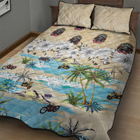 Indian Legendary Motorcycle Quilt Bed Set Tropical Style - Wonder Print Shop