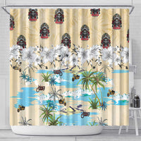 Indian Legendary Motorcycle Shower Curtain Tropical Style - Wonder Print Shop