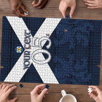 Custom Scotland Tartan Football Puzzle Flag Style - Wonder Print Shop