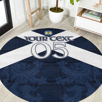Custom Scotland Tartan Football Round Carpet Flag Style - Wonder Print Shop