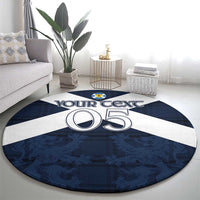 Custom Scotland Tartan Football Round Carpet Flag Style - Wonder Print Shop