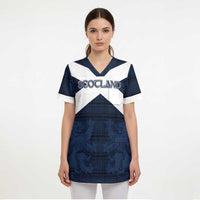 Custom Scotland Tartan Football Scrub Top Flag Style - Wonder Print Shop