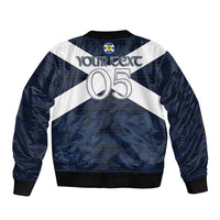 Custom Scotland Tartan Football Sleeve Zip Bomber Jacket Flag Style - Wonder Print Shop