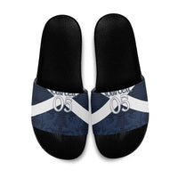 Custom Scotland Tartan Football Slide Sandals Flag Style - Wonder Print Shop