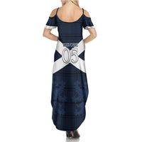 Custom Scotland Tartan Football Summer Maxi Dress Flag Style - Wonder Print Shop