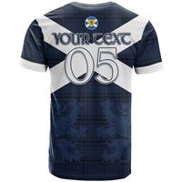 Custom Scotland Tartan Football T Shirt Flag Style - Wonder Print Shop