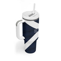 Scotland Tartan Football Tumbler With Handle Flag Style - Wonder Print Shop