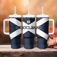 Scotland Tartan Football Tumbler With Handle Flag Style - Wonder Print Shop