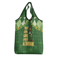 Happy St Patrick's Day Grocery Bag Leprechaun With Beer
