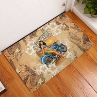 Aloha Hawaii Biker Rubber Doormat Ride To Paradise