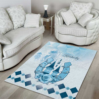 Kentucky Horse Racing Area Rug 151st Anniversary Blue Version LT05