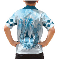 Kentucky Horse Racing Family Matching Mermaid Dress and Hawaiian Shirt 151st Anniversary Blue Version LT05