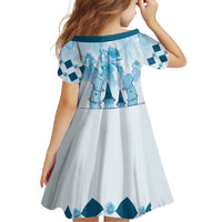 Kentucky Horse Racing Family Matching Off Shoulder Maxi Dress and Hawaiian Shirt 151st Anniversary Blue Version LT05