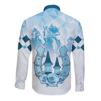 Kentucky Horse Racing Long Sleeve Button Shirt 151st Anniversary Blue Version LT05