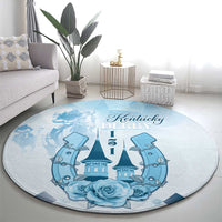 Kentucky Horse Racing Round Carpet 151st Anniversary Blue Version LT05