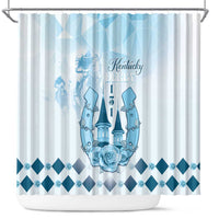 Kentucky Horse Racing Shower Curtain 151st Anniversary Blue Version LT05