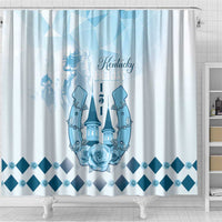 Kentucky Horse Racing Shower Curtain 151st Anniversary Blue Version LT05