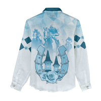 Kentucky Horse Racing Women Casual Shirt 151st Anniversary Blue Version LT05