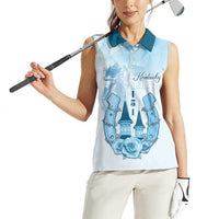 Kentucky Horse Racing Women Sleeveless Polo Shirt 151st Anniversary Blue Version LT05