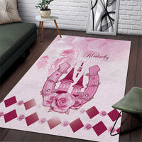 Kentucky Horse Racing Area Rug 151st Anniversary Pink Version LT05