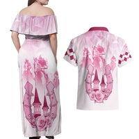 Kentucky Horse Racing Couples Matching Off Shoulder Maxi Dress and Hawaiian Shirt 151st Anniversary Pink Version LT05