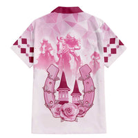 Kentucky Horse Racing Family Matching Mermaid Dress and Hawaiian Shirt 151st Anniversary Pink Version LT05