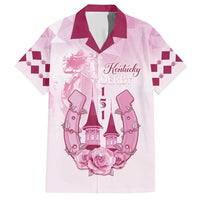 Kentucky Horse Racing Family Matching Short Sleeve Bodycon Dress and Hawaiian Shirt 151st Anniversary Pink Version LT05