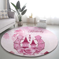 Kentucky Horse Racing Round Carpet 151st Anniversary Pink Version LT05