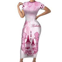 Kentucky Horse Racing Short Sleeve Bodycon Dress 151st Anniversary Pink Version LT05