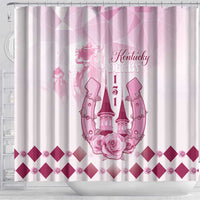Kentucky Horse Racing Shower Curtain 151st Anniversary Pink Version LT05