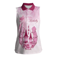 Kentucky Horse Racing Women Sleeveless Polo Shirt 151st Anniversary Pink Version LT05