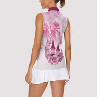 Kentucky Horse Racing Women Sleeveless Polo Shirt 151st Anniversary Pink Version LT05