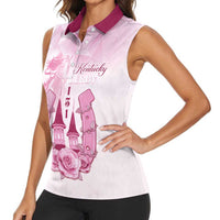 Kentucky Horse Racing Women Sleeveless Polo Shirt 151st Anniversary Pink Version LT05